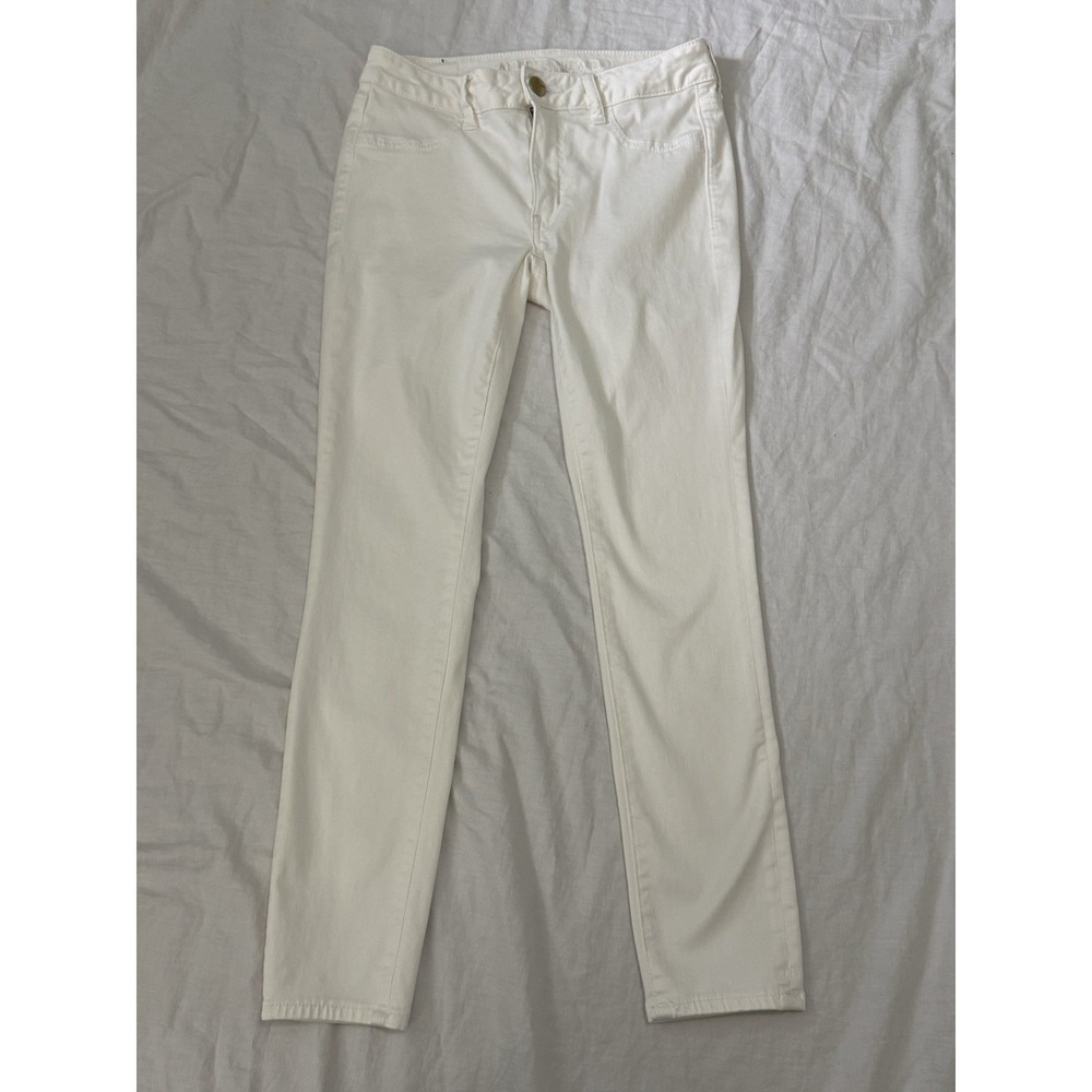 American Eagle Next Level Stretch White Jegging Skinny Jeans Women's 6 Short